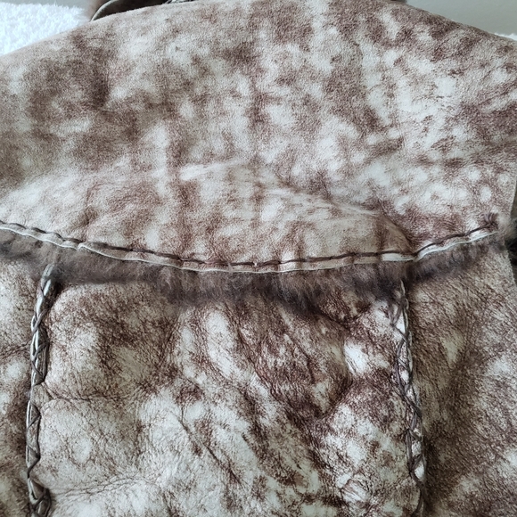 Vintage sheepskin handmade vest adult size XS or kids size - Picture 4 of 12